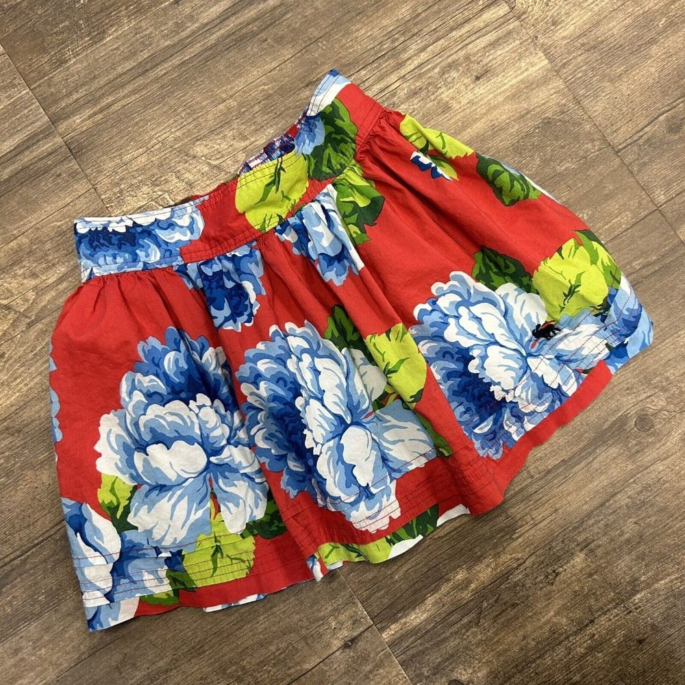 Abercrombie & Fitch Womens Size S Floral Elastic Waist Pleated Flare Mini Skirt